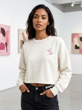 Wild Fable White Graphic Sweatshirt – Size L, New with Tags
